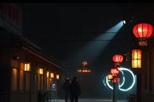 石灰巷十七号中拆墙后悬在光柱里的砖灰