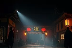 纸鸢记事中老院墙上晾着的竹骨风筝